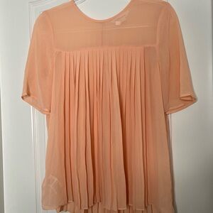 BCBGeneration Peach Pleated Top